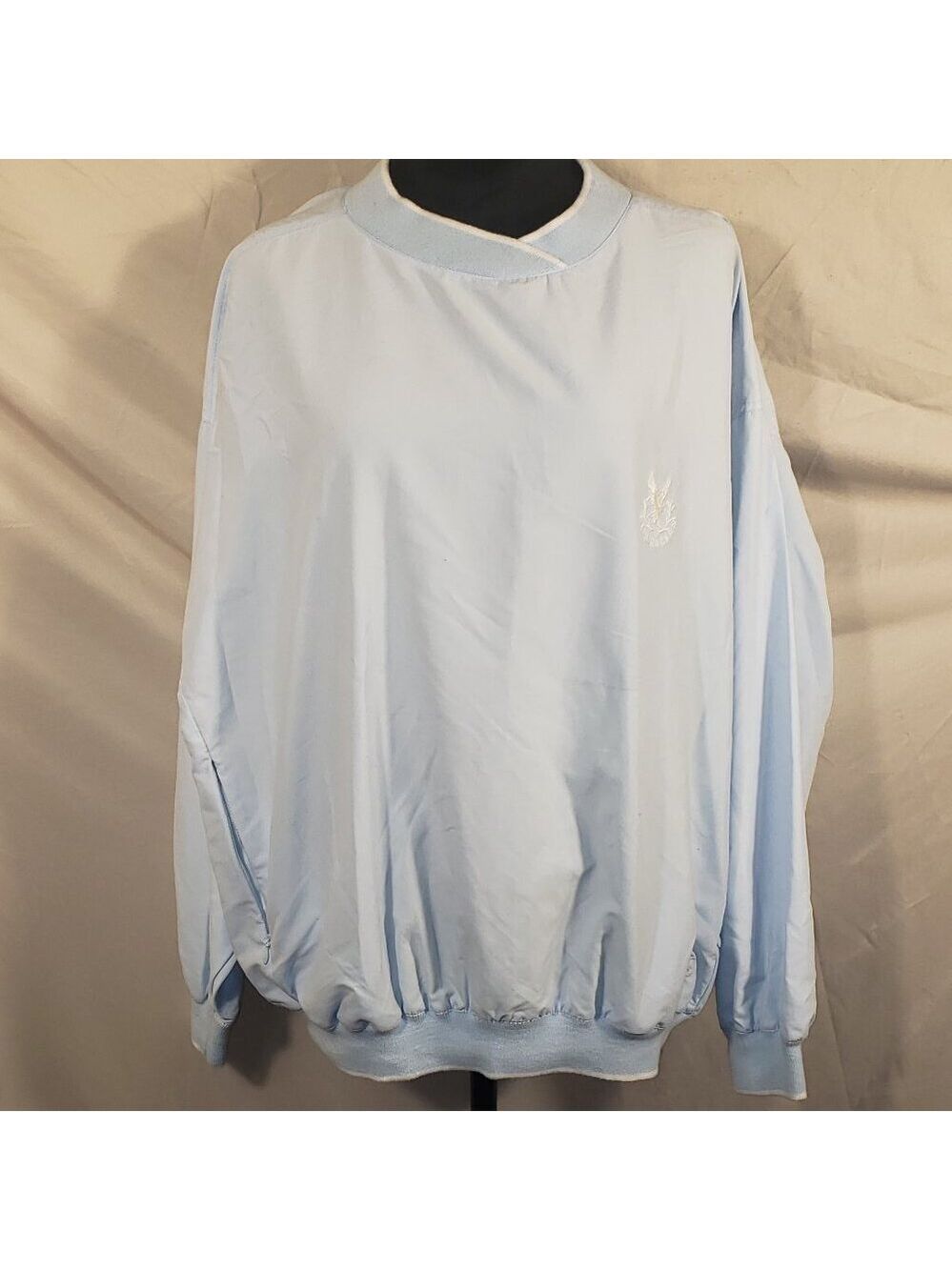 Green Lamb Light Blue Golf Pullover Embroidered Gleneagles Logo - L